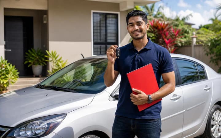 Driver with a private car in Trinidad and Tobago